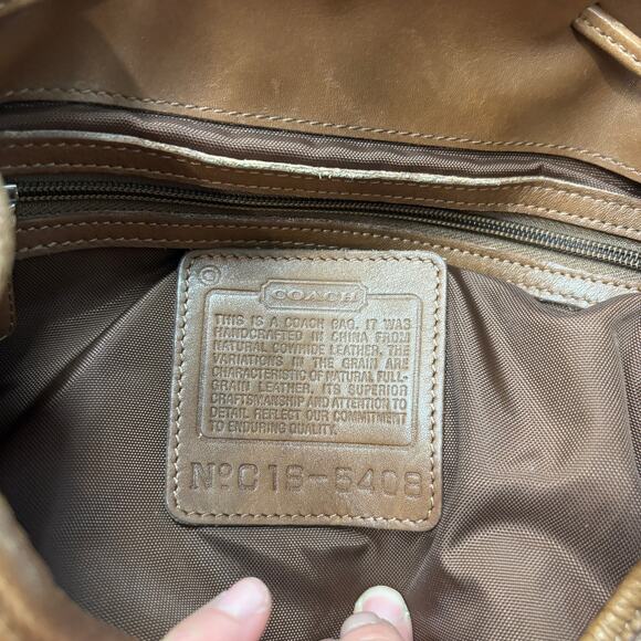 Rare Vintage Coach 5408 Drawstring Buckle Flap Leather Backpack Daypack Purse - Picture 6 of 13